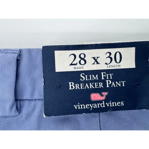 Vineyard Vines Chino Pants 28x30 Mens Slim Fit Breaker Periwinkle Blue New